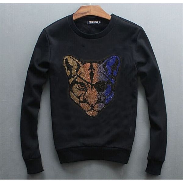 

2021 sweatshirt hip hop autumn winter men hoodie warm fleece vintage casual new sportswear zh78, Black