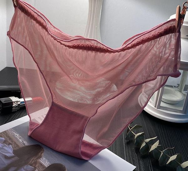 

women's sheers hipster panty briefs mesh underwear see through temptations ant for lady solid color, Black;pink