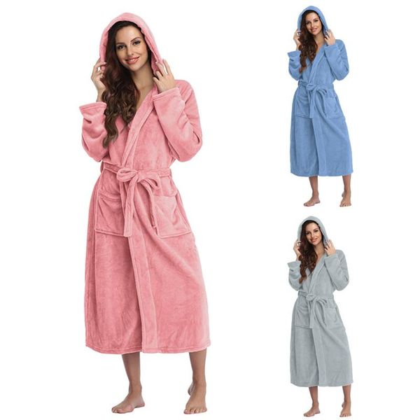 

women's sleepwear women bathrobe nightgown thick warm robe winter plush pajamas cute adults animal flannel bath sleepwears, Black;red