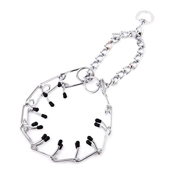 

metal dog collar chain 4.0mmx60cm stimulation dog training chain collar removable resizable training for all dogs
