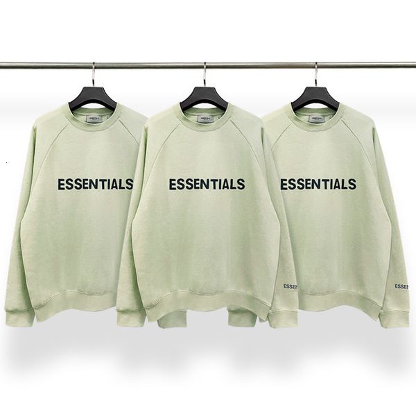 

2021 new matcha green essentials female male sweatshirts 1:1 superior quality oversize crewneck hoodie fog within tags gwo3, Black