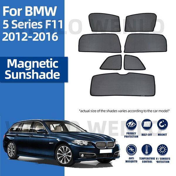 

car sunshade for 5 series f11 2012-2021 sidescreen windshield sun mesh visor protective protection frame reflective curtain