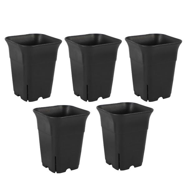 

planters & pots 5pcs black square high waist mini nursery pot planter succulent plant small flower