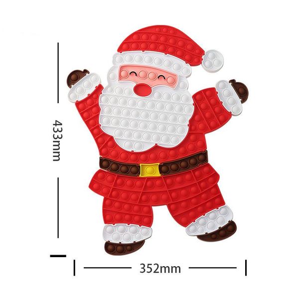 

fidget decompression toys push its colorful the shape of christmas santa claus feature popper bubble fingertip sensory toy for children gift