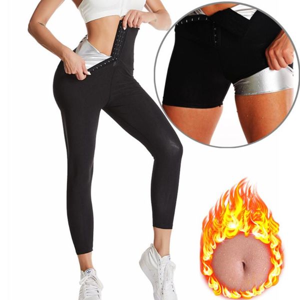 

women's shapers f-ropa women body shaper sauna pants sweat workout suits waist trainer slimming shorts tummy control shapewear gym legg, Black;white