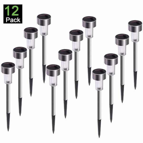 

12pcs solar garden light outdoor solar power lantern waterpoof landscape decoration lighting for pathway yard lawn sunpower lamp