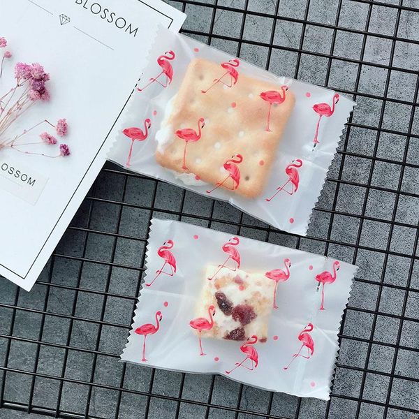 

gift wrap aq transparent white splicing bird candy packaging bag cute red flamingo biscuit wedding birthday party supplies