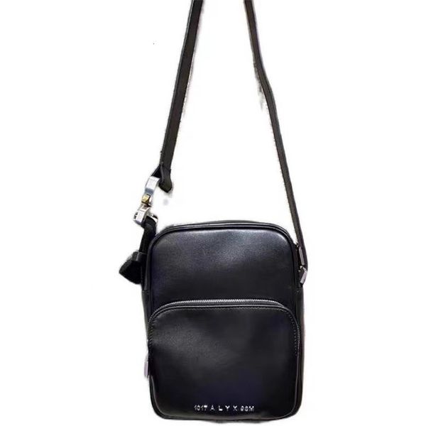 

2021 new black leather men women bag metal button double handles adjustable 1017 alyx 9sm backpack stdd, White;black