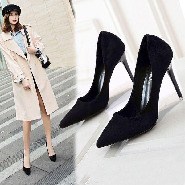 

dress shoes 2021 children's black single heel high heels thin apricot versatile work cat