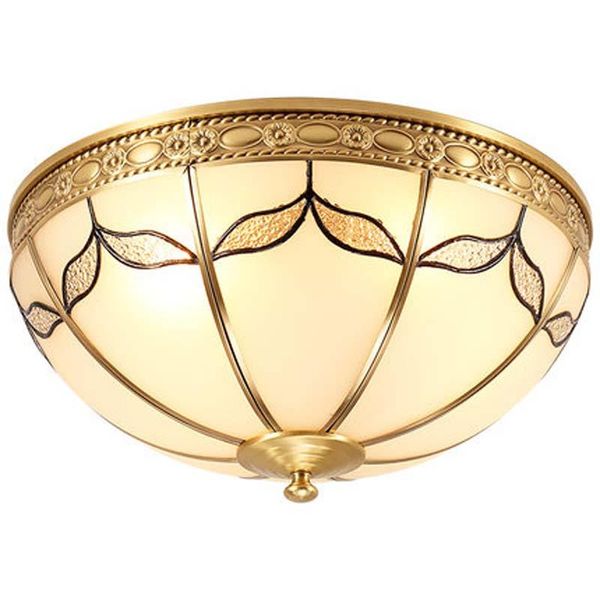 

ceiling lights bedroom lamp modern simple european living room warm romantic round all-copper