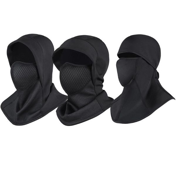 

cycling caps & masks windproof balaclava full face mask winter outdoor warm fishing hiking camping motorcycle bandana neck scarf, Black