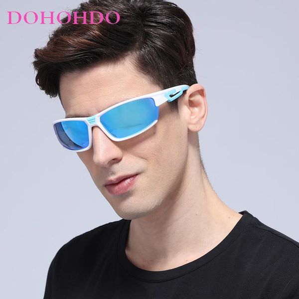 

sunglasses dohohdo 100% uv400 polarised driving sun glasses for men women polarized stylish male goggle eyewears, White;black
