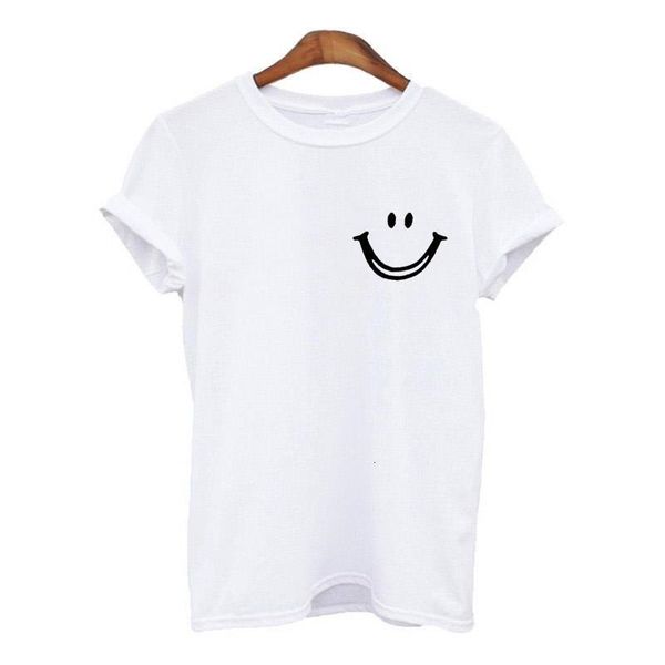 

women's t-shirt smile white short sleeve harajuku graphic t-shirt ladies t-shirt girls tee women
