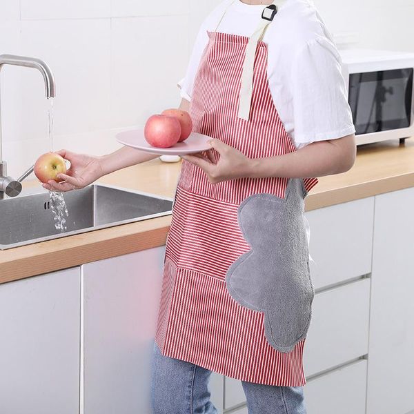 

aprons hand-wiping apron japanese style waterproof and oil-proof cooking gown kitchen fashion household female adult