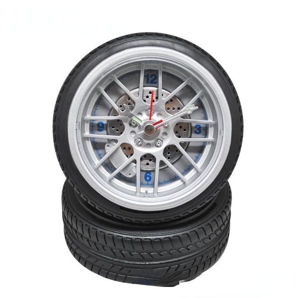 

other clocks & accessories personal simulation tire alarm clock 4 inch deskdouble modeling home decoration ornaments portable battery po