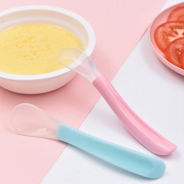

spoons silicone soup spoon baby feeding easy to clean professional infant ice cream dessert scoop kitchen accessories
