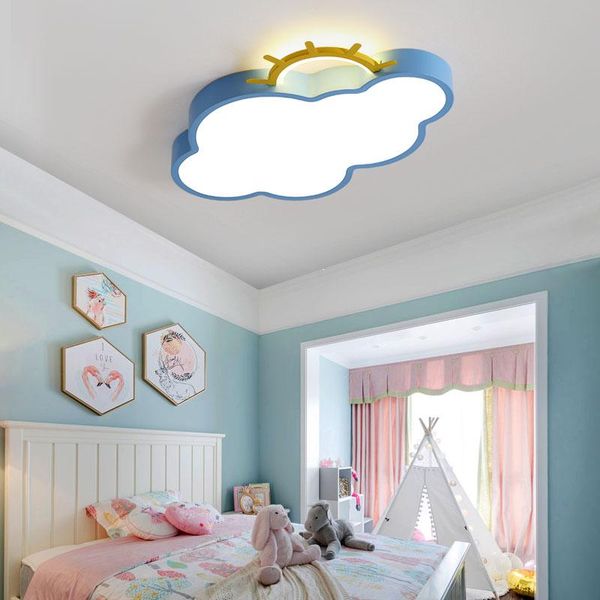 

led cloud ceiling lights iron lampshade luminaire ceiling lamp children baby kids bedroom light fixtures colorful lighting light