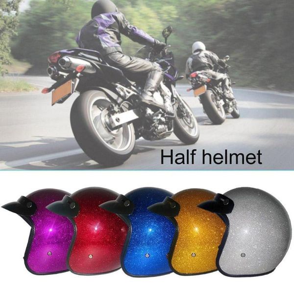 

motorcycle helmets retro helmet fashionable body shiny purple half men's and women's