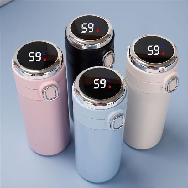 

water bottles smart insulated bottle 304 stainless steel vacuum wide mouth coffee mug travel thermoses with lcd touch screen cup