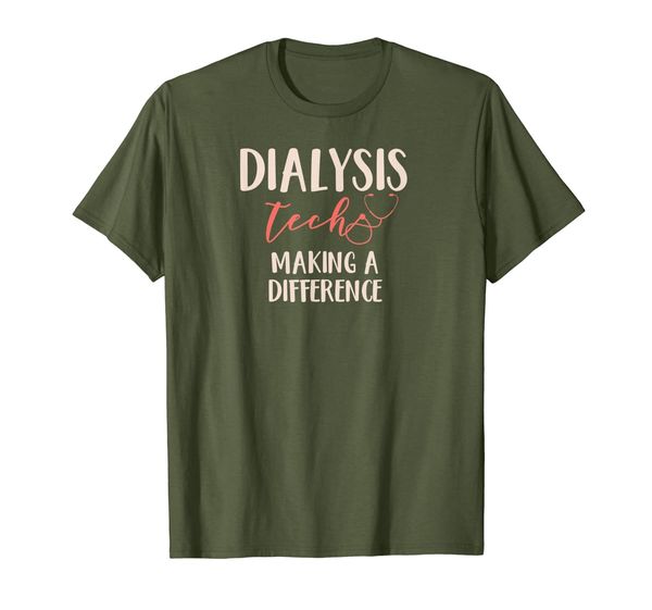 

dialysis tech shirt technician gifts for women t-shirt, White;black
