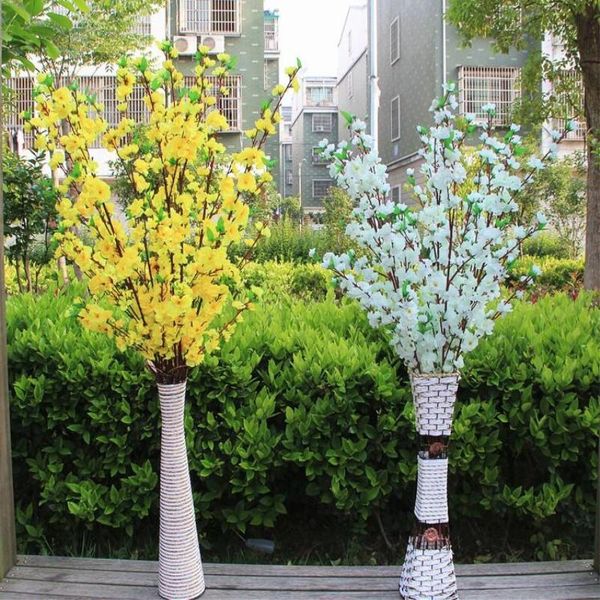 

300pcs artificial cherry spring plum peach blossom branch silk flower cherry tree diy wedding party decor ornament