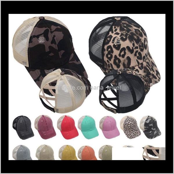 

18 colors ponytail baseball caps washed cotton messy bun hats summer trucker pony cap visor cap hat outdoor snapback caps dh12 fpupk, Blue;gray