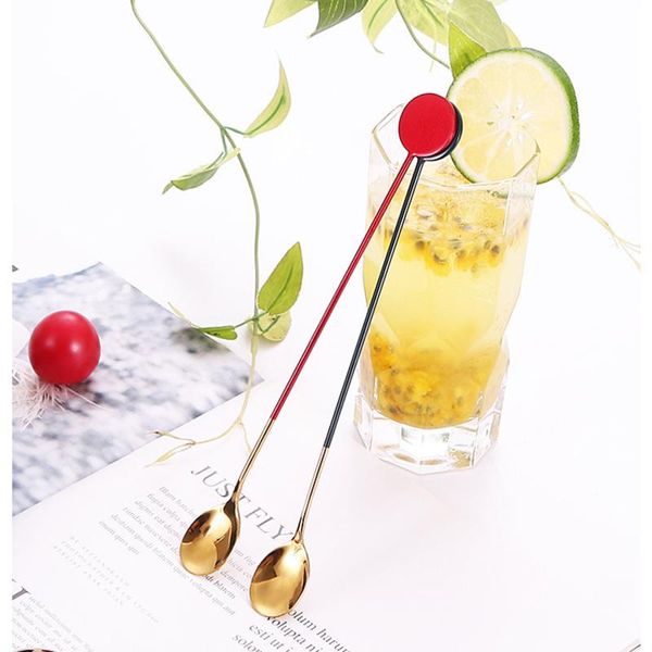 

creative stainless juice spoons 24pcs shining durable ice crean spoon light weight stiring cake spoon for fashion girls gift