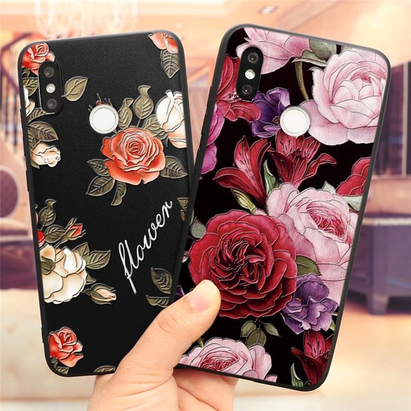 

3D Emboss Rose Flowers Phone Case For Xiaomi Redmi Note 8 Pro 9 7 5 6 8T 5A 4X K30 K20 Pro S2 8A 7A 6A 4A 5 Plus Fundas Soft TPU