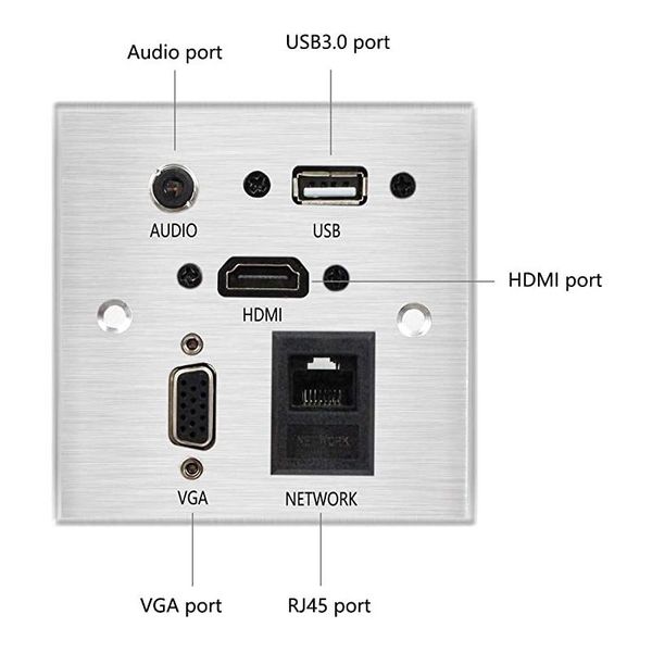 

audio cables & connectors desksocket tableaudio, , usb, network, vga information outlet box /desk/multifunction