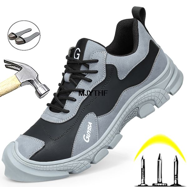 

indestructible shoes anti-smash anti-puncture safety shoes men boots steel toe shoes wearable work sneakers male