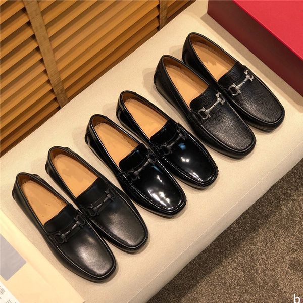 

2020 luxury business oxford leather shoes men breathable rubber formal dress shoes male office wedding flats footwear mocassin homme, Black
