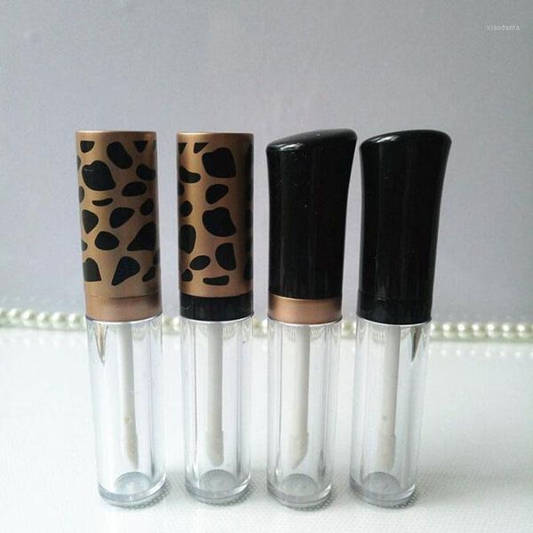 

storage bottles & jars 5ml fashion leopard cap lip gloss containers refillable portable travel bottle empty tubes chic shape lipgloss tube