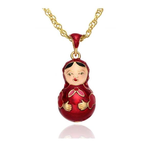 

pendant necklaces slide charm blue green red cute doll lucky necklace jewelry valentine's day gift, Silver