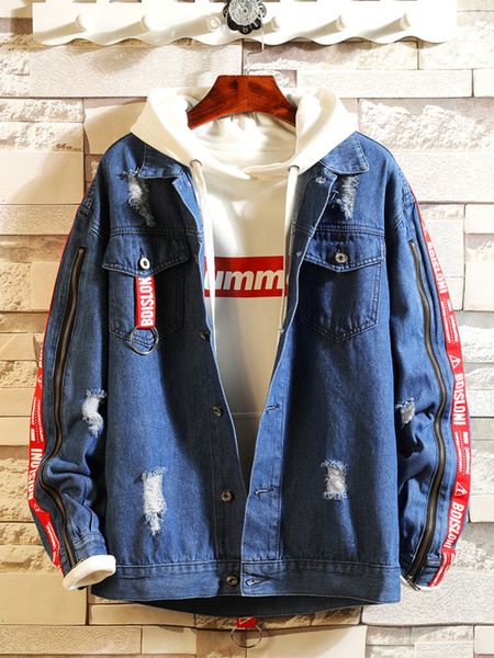 

2021 new autumn korean fashion handsome student denim coat men's youth leisure jacket men, Black;brown