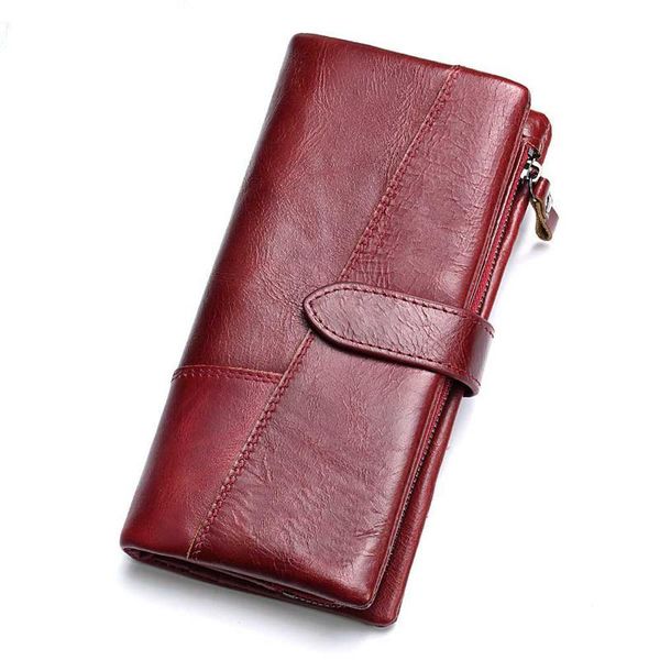 

wallets lluxury wallet women designer brand split leather famous wamen long multifunction coin purses, Red;black