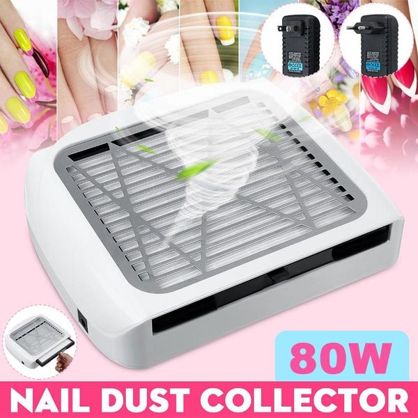 

nail art equipment 80w suction dust collector strong power vacuum cleaner for manicure professional tool, Silver