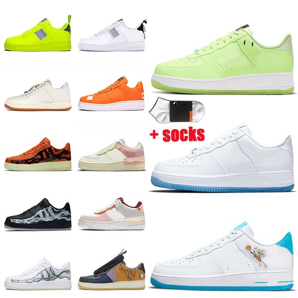 

2021 fashion air force 1 one women mens running shoes lx uv reactive hare space jam univeristy gold off airforces sneakers white travis whea
