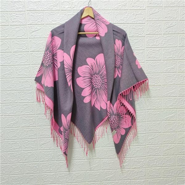 

scarves ethnic style scarf all-match oversized sunscreen shawl imitation cashmere neckerchief spring autumn travel poncho ladies, Blue;gray