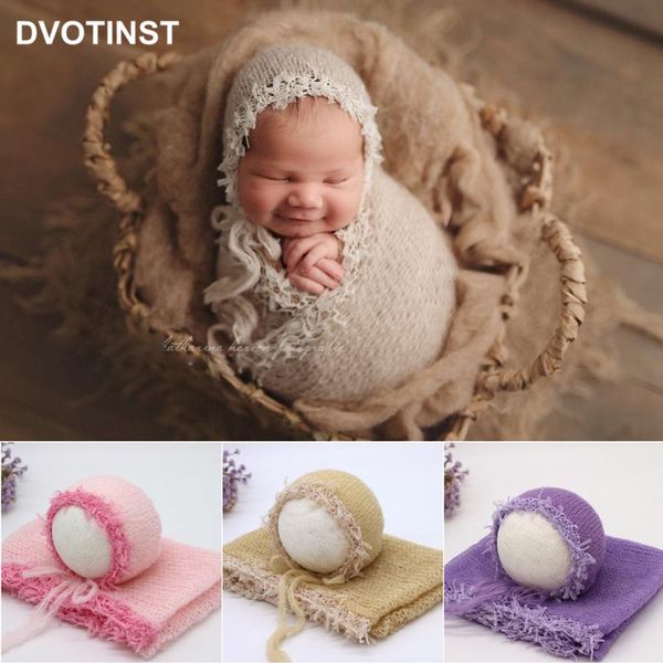 

caps & hats dvotinst born baby pography props cute tassel bonnet soft knitted hat wrap studio shoot fotografia accessories po, Yellow