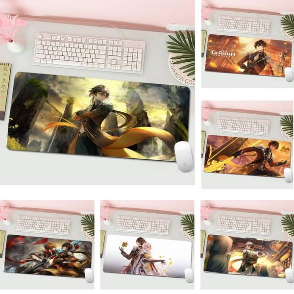 

mouse pads & wrist rests zhong li genshin impact customized lapgaming pad l large gamer keyboard pc desk mat computer tablet