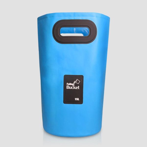 

15l folding bucket outdoor hiking camping picnic bucket fishing folded portable new car washing