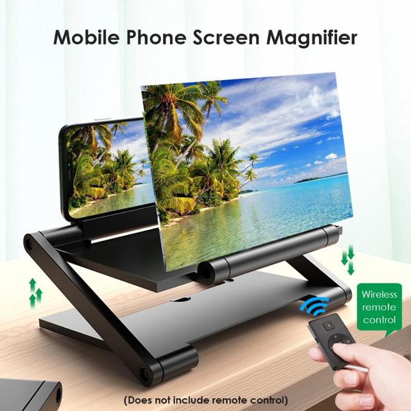 

8 inch cell phone screen bracket foldable display enlarged magnifying stand mobile 3d hd video magnifier desk holder