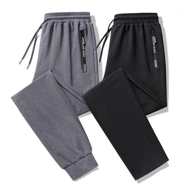 

men's pants -8xl autumn sweater casual males thin spring troursers ankle tied flat feet bottom 95% cotton 5% spandex 2098, Black