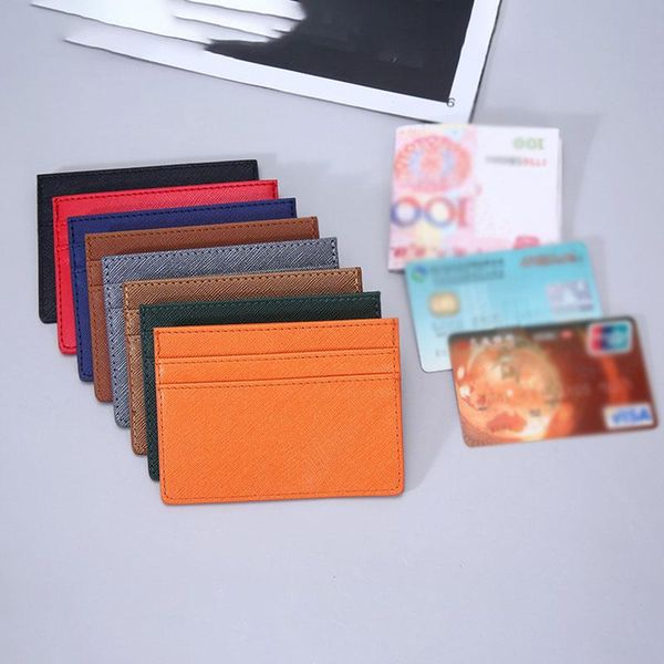 

card holders fashion double sided holder slim bank credit id cards coin pouch case bag wallet organizer thin business travel accessories, Brown;gray