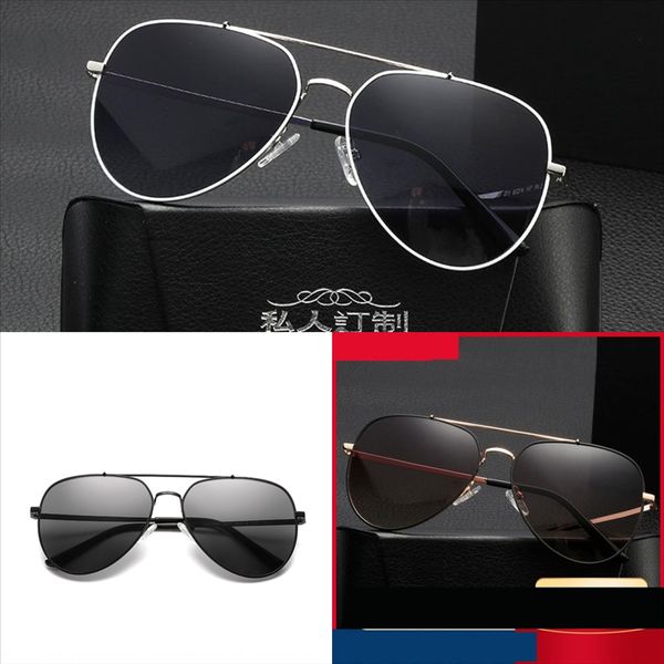 

gn59 metal frame polarized sunglasses sun new fashion trend riding glasses toad shaped men's driving, White;black