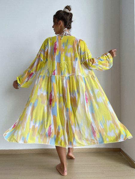 

allover print kimono 25wd#, White;black