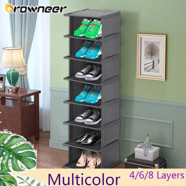 

clothing & wardrobe storage 4/6/8 layers shoe shelf metal non-woven multilayer rack dustproof detachable colorful shoes organizer easy assem