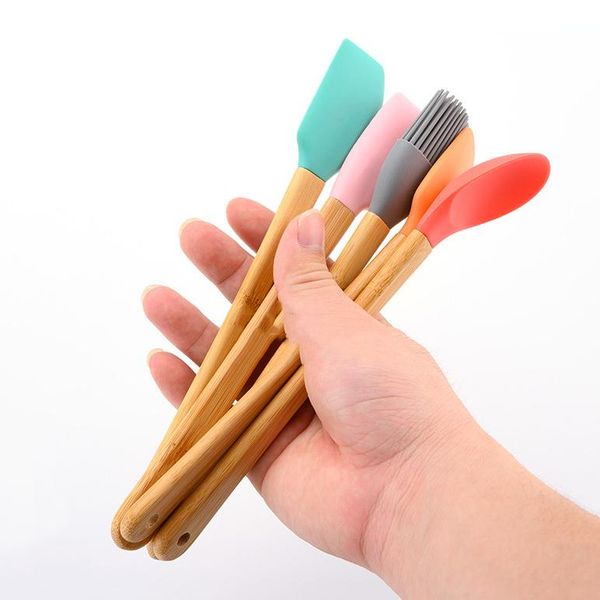 

mini silicone spatula five-piece cake pastry spatula barbecue brush kitchen baking outdoor barbecue accessories fast delivery