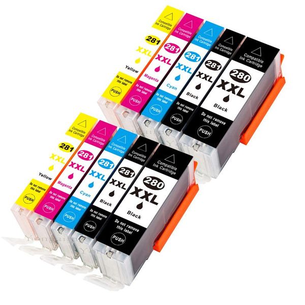 

ink cartridges compatible cartridge replacement for canon 280 pgi-280xl cli-281xl pixma tr8520 ts6220 ts6320 tr7520 ts6120 ts9120