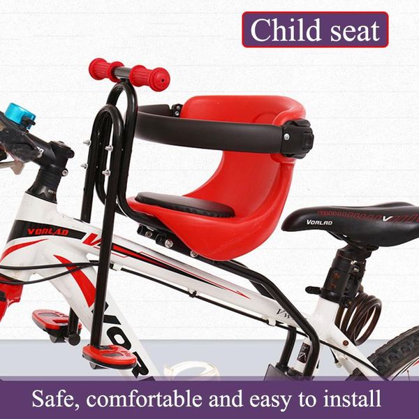 

bike saddles detachable baby seat safety child bicycle front kids saddle with foot pedals support back rest for mtb road